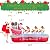 COOLWUFAN 10 FT Christmas Inflatables Outdoor Decorations Santa Claus on The Sleigh with Cute Elks, Blow Up Inflatable Yard Decoration Clearance with Lights for Christmas Party, Outdoor, Garden Lawn