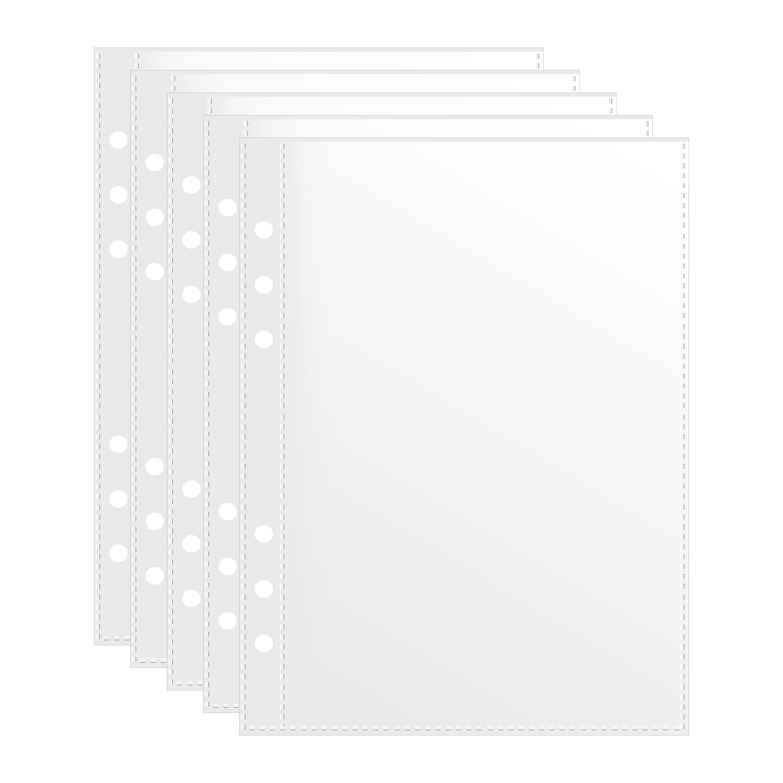 Amazon.com : 50 Pack 5x8 Clear Binder Sheets Sleeves - 6 Ring A5 Binder  Inserts - Plastic Pockets for Index Cards,Photocards,Postcards,Pictures,  Stickers,and Cash Organizer