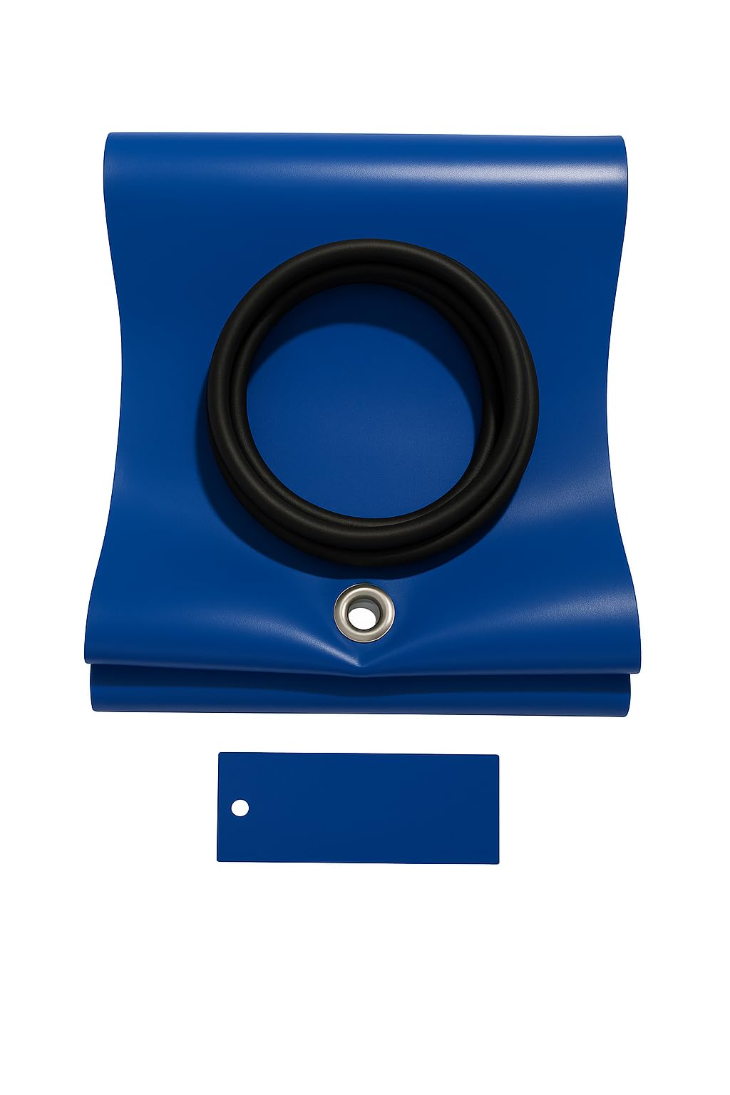 Lona de remolque Erde Daxara 168-161x 121 x 10 cm - PVC 640 g/m² impermeable y anti UV - Funda de alta resistencia con ojales y Sandow - Fabricado en Francia - Varios colores disponibles. (Azul 5010)