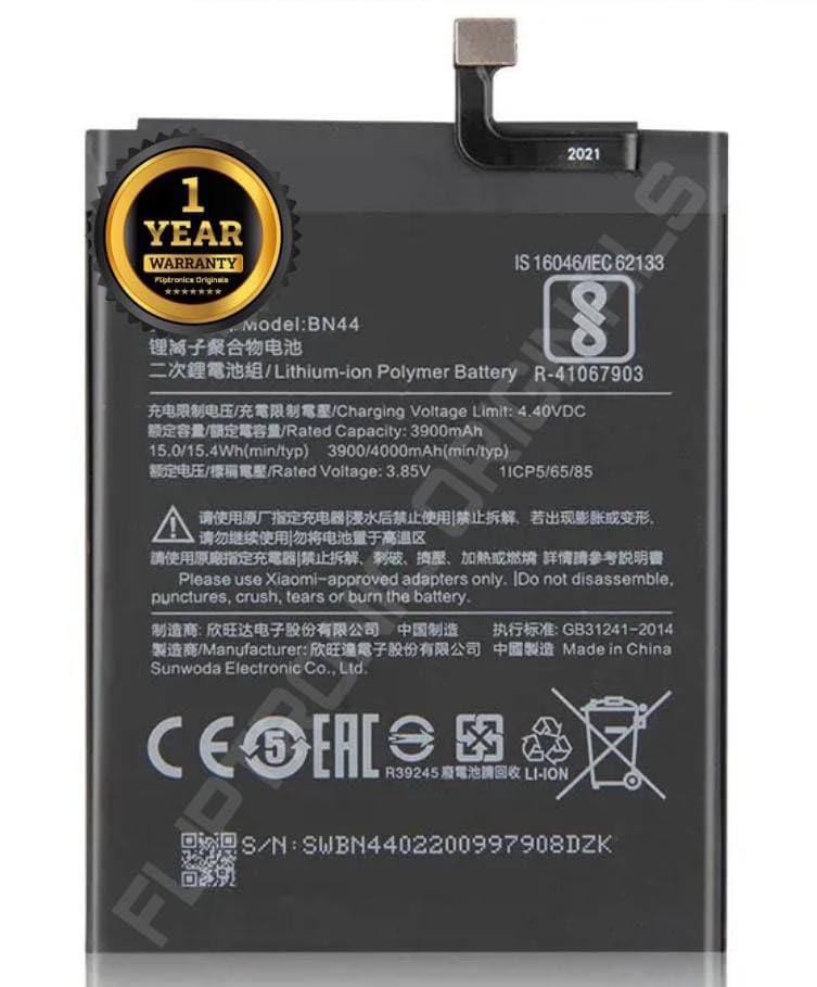 Image of BN44 Battery for Redmi Note 5 Plus /6 Pro /A2 Lite MEG7, MEI7 Battery with 1 Year Warranty**** (U149)