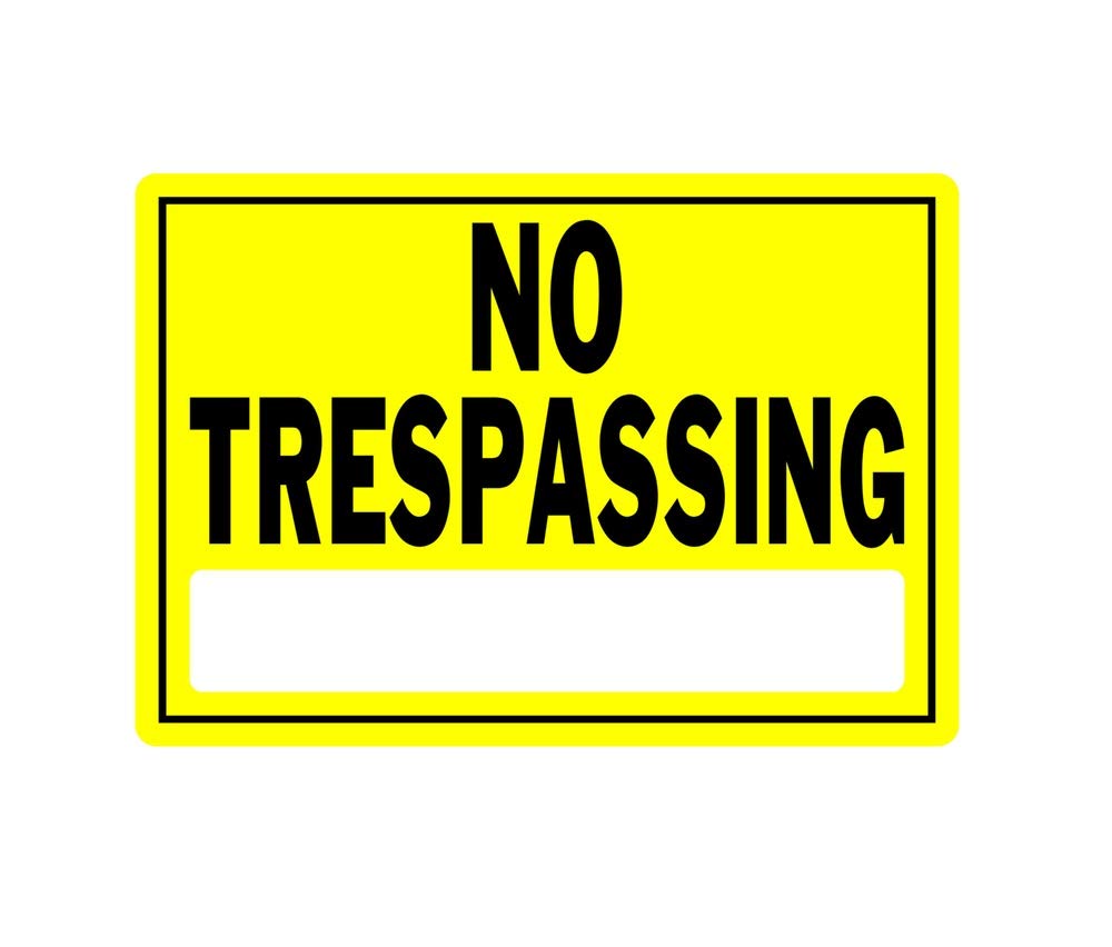 Amazon.com: HILLMAN 840155 No Trespassing Sign with Space for Fill