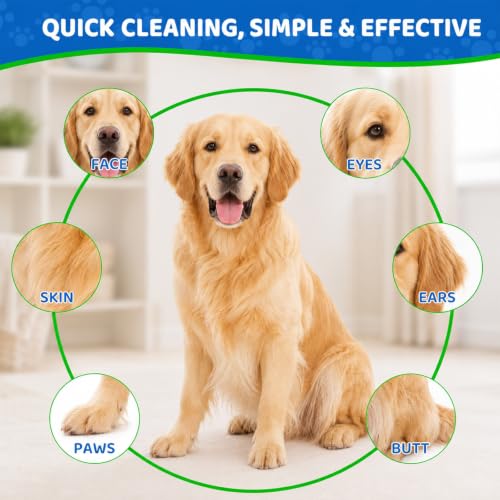PET No‑Rinse Grooming Gloves, 12‑Count, Individually Wrapped, Hypoallergenic pH‑Balanced Pet Wash Mitts, Alcohol‑Free & Fragrance‑Free, Lick‑Safe for Sensitive Skin, for Cats & Dogs, Kittens & Puppies - Image 2