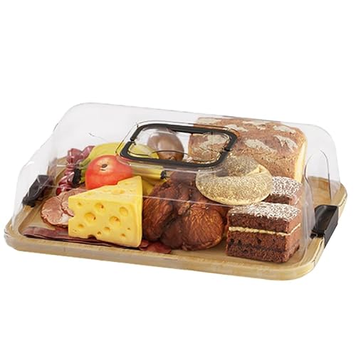 JEPISADI 6-Compartment Bamboo Tray with Lid