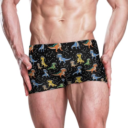 Cute Dinosaur Mens Swim Trunk Swimwear Bathing Suit Swim Brief Square Leg Board Short S B04040942
