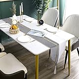 Mano de obra exquisita: tela de terciopelo de alta calidad con un hermoso patrón dorado, textura fina, tacto cómodo con superficie suave. Estos caminos de mesa están hechos con gran mano de obra y precisión para mantenerlos en buen estado y duraderos.
