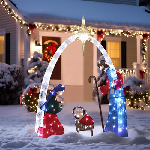 Weihnachtskrippe für den Garten 🎄 weihnachtendeutschland.de