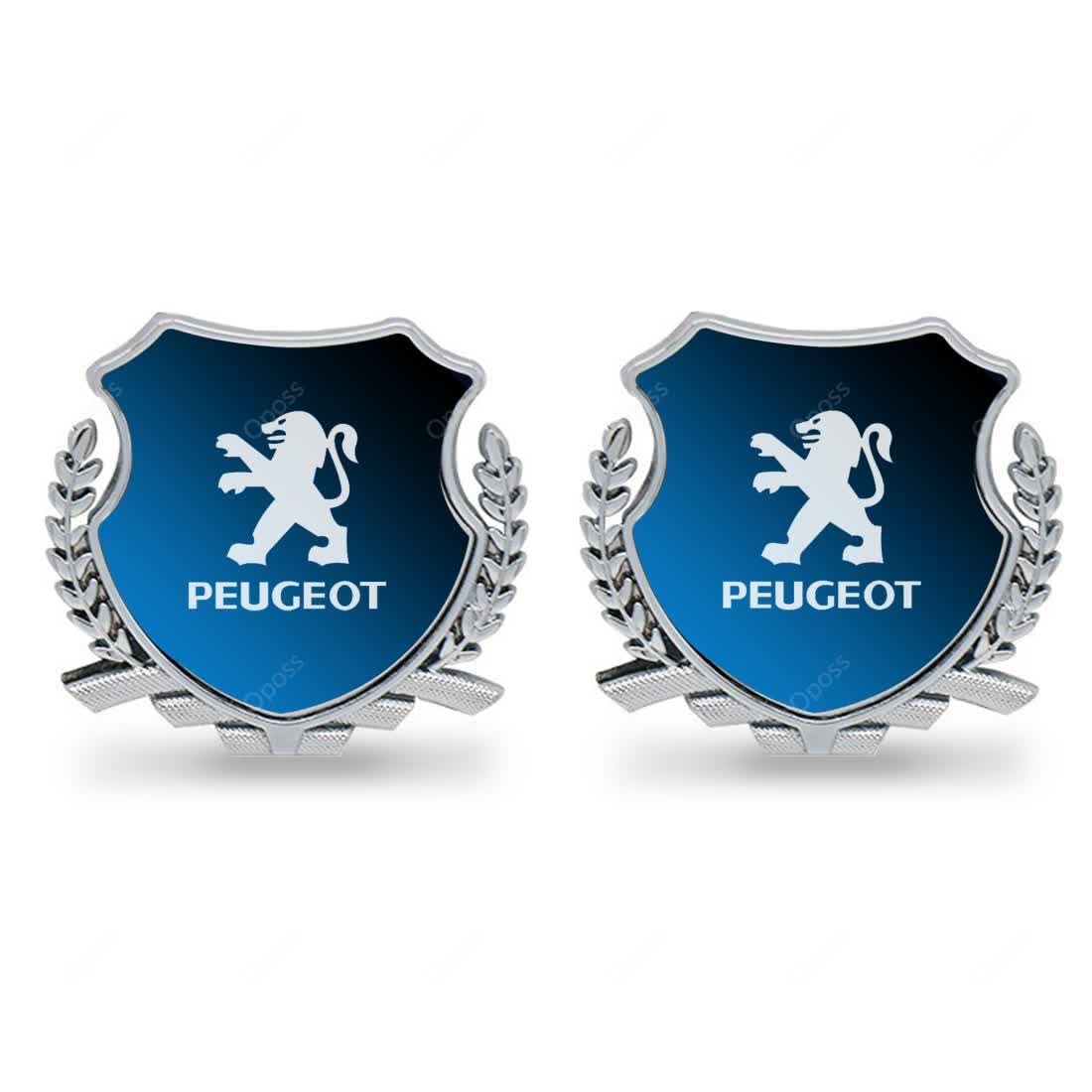 Logo auto embleem voor Peugeot 107 206 207 208 308 307 407 508 2008 3008, badge logo letters woord embleem sticker, teken embleem logo badge sticker stickers,A Silver