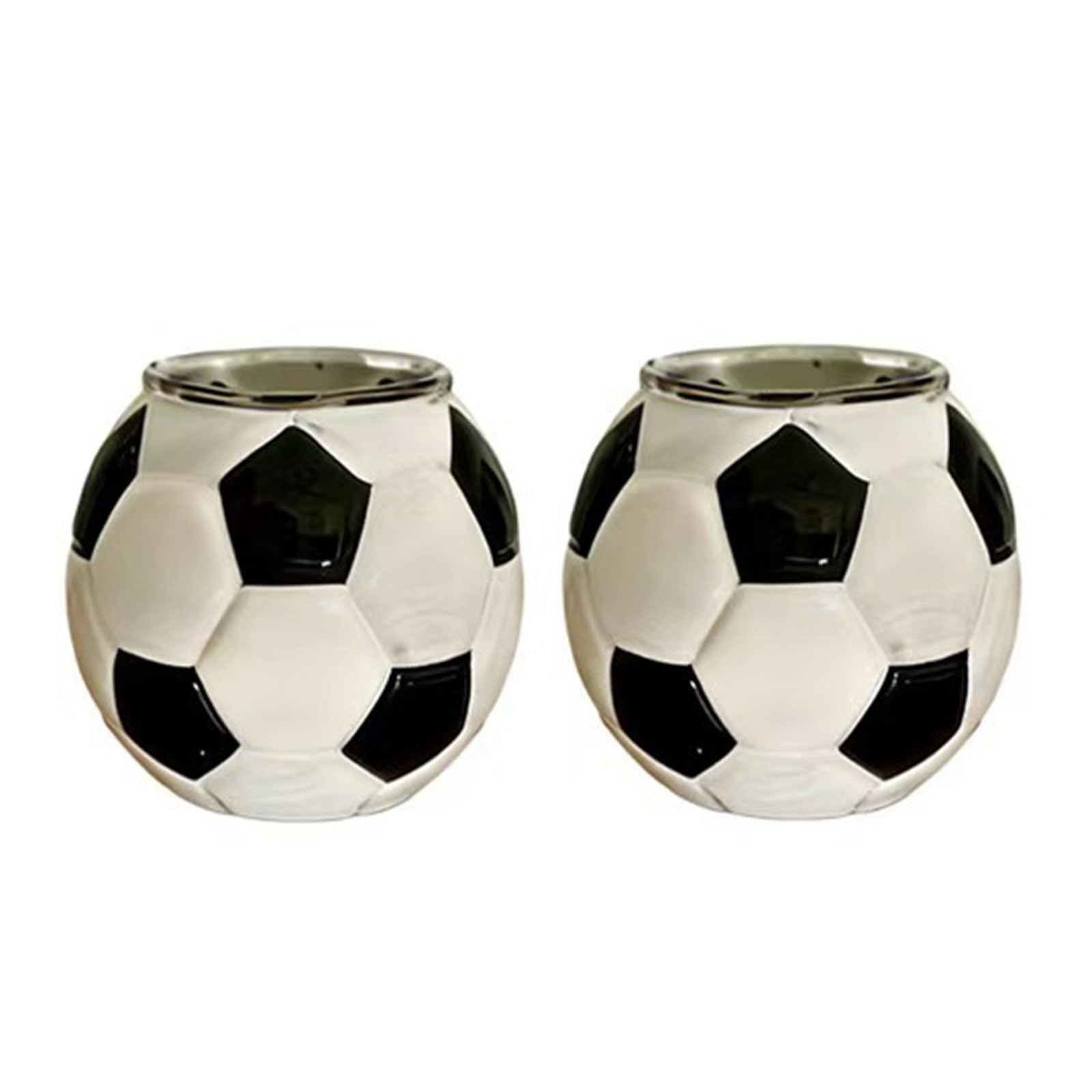 MALSSE Unique Soccer Ball Design Glass Mugs Ideal for Hot Drink and Offices Desk Decoration Football Lover Unique Drinking Cup