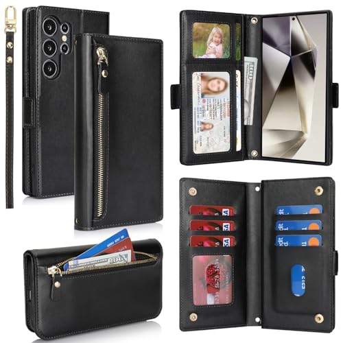 Coque Samsung Galaxy S24 Ultra portefeuille pour ranger cartes et monnaie