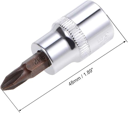 Miniatura 2 de uxcell 38" Drive x PH2 Phillips Bit Socket, S2 Brocas de acero, CR-V Sockets 1.890 in Longitud (solo para uso manual), 3 piezas