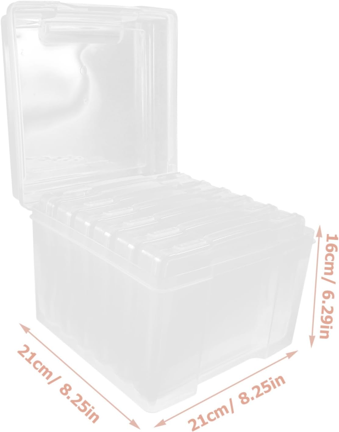 Totority 6pcs Plastic Storage Boxes Card Organizer Box Dividers Photo Storage Greeting Card Keeper Craft Containers Sturdy Plastic Organizer