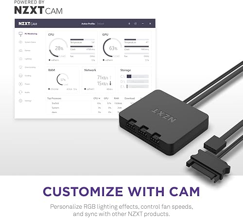 Miniatura 10 de NZXT Paquete triple F120 RGB Duo - 3 ventiladores RGB de doble cara de 4.724 in con controlador RGB - 20 LED direccionables individualmente - Flujo