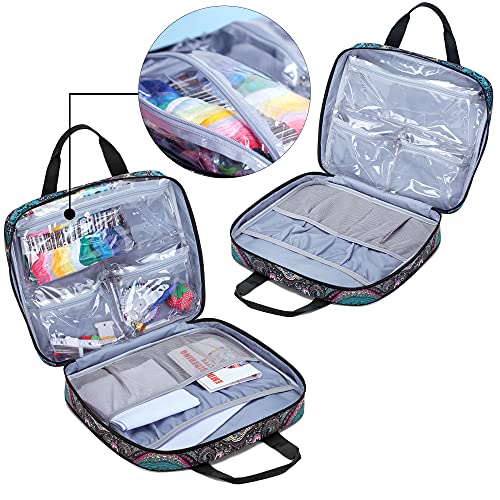 Image of LoDrid Embroidery Kit, Embroidery Project Bag with Embroidery Kit, Portable Craft Carry Case with Starter Kit, Embroidery Supplies Storage Bag and Cross Stitch Kits for Beginners, Adults, Totem