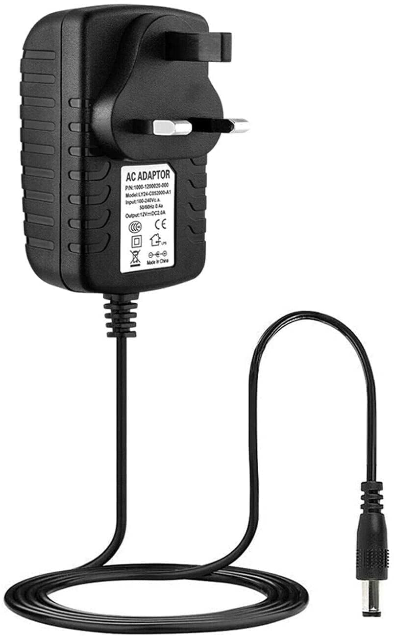 Sfunpu 12V 1A,1.5A,2A,3A Power Supply Adapter, AC/DC Converter Adapter Driver Transformer UK Plug 5.5 x 2.5mm(Compatible with 5.5 x 2.1mm) for LED light CCTV Camera (12v 3a black)