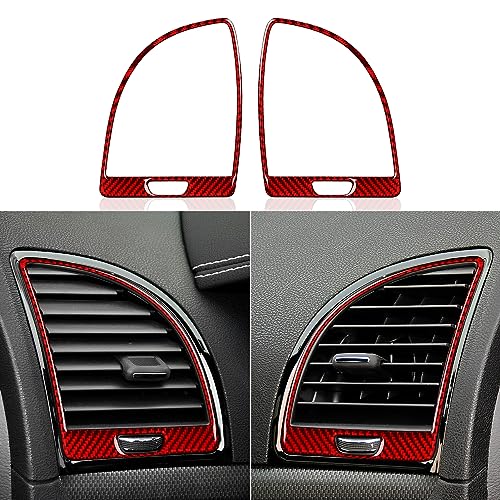 Image of Car Air Vent Outlet Cover Decals for 2011-2014 Chrysler 300 / 300C / 300S / Limited /Base Accessories Carbon Fiber Interior Stickers