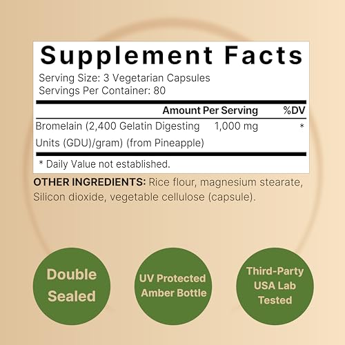 NatureBell BA-NB-BN240C Bromelain Supplement
