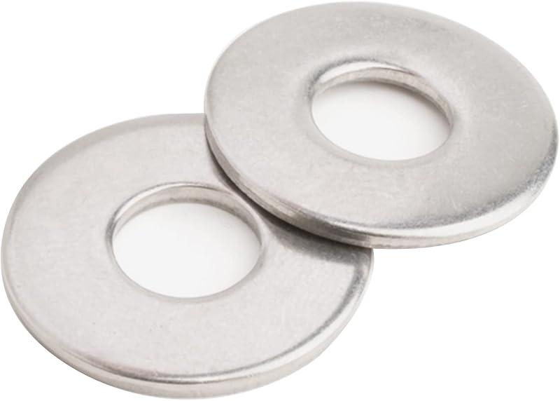 #10 x 0.5 OD Flat Washer, 18-8 (304) Stainless Steel Washers Flat, 100PCS