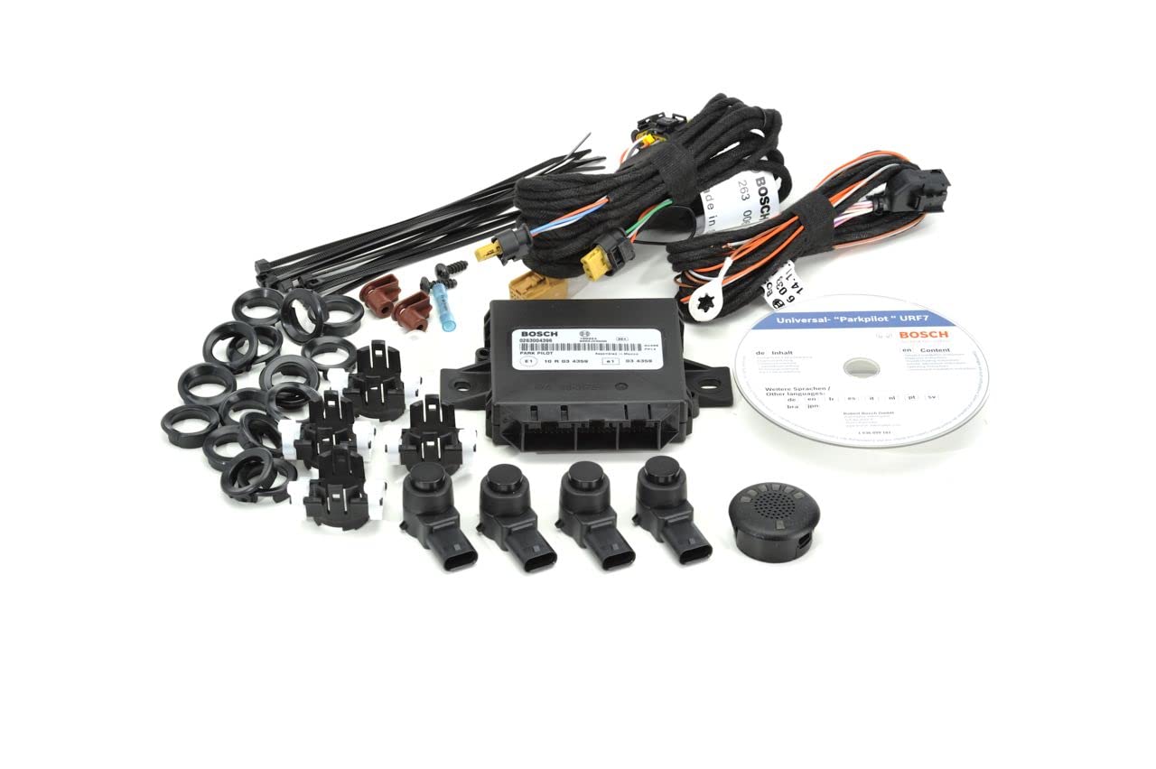 Bosch 0263009565, Parkpilot URF7, Parking Aid, Universal Optical and Acoustic Parking Aid with 4 Sensors, in Original Equipment Quality