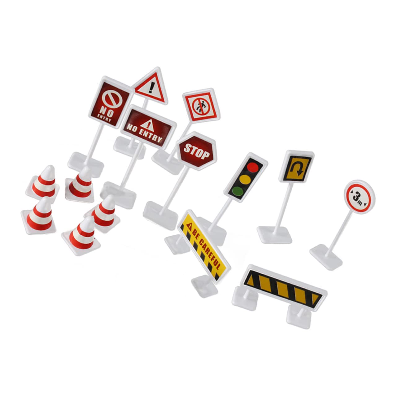 SUPVOX Realistic Roadblock Sign Toys for Boys and Girls Simulation Traffic Sign Set Room Decor