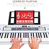 Funtaki 61 Key Electronic Keyboard Piano with Lighted Up Keys, Musical Mini Keyboard Piano with keyboard stand, Digital Portable Synthesizer Keyboards for Beginners Kids Adults (white) #2