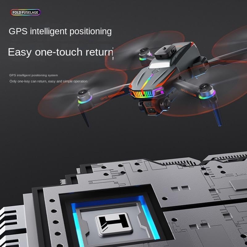 Image of BARGAIN HUB Drone with 4k Camera GPS Foldable, BrUsHlEsS Motor, sMaRt Gestures Selfie, Altitude Hold, oNe Key tAkE Off /Landing, 3D Series Flips, Headless Mode for Kids and Adults