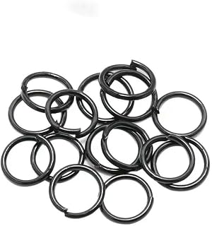 100-200 piezas/lote de 4, 5, 6, 8 y 10 mm, anillos abiertos, anillos partidos, conectores para manualidades, accesorios para hacer joyas, color negro, 5 mm x 200 piezas