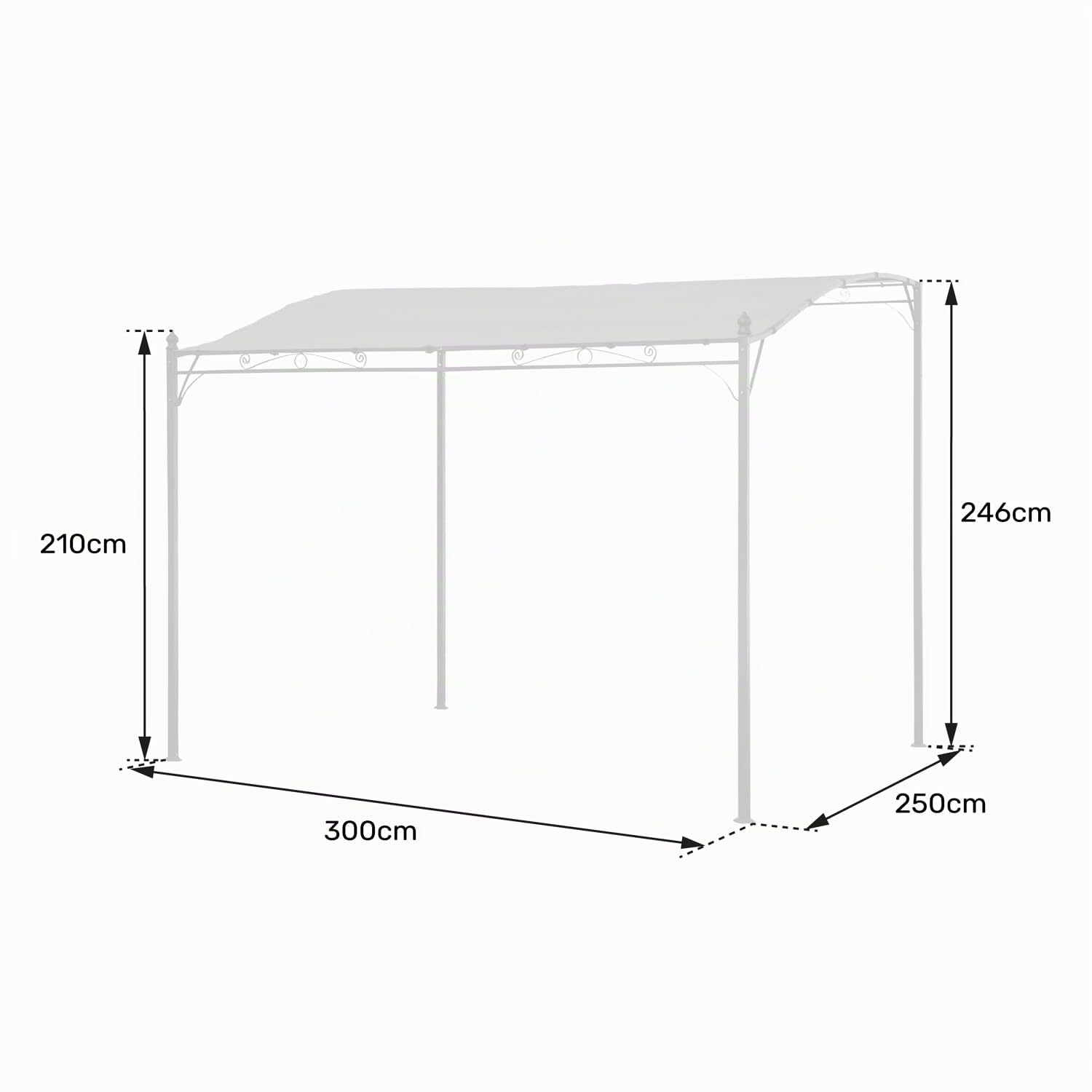 Happy Garden Pérgola Mural 3 × 2,5m Nice Beige