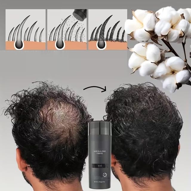 Hair Building Fibers | 27.5g / 0.97oz | Pack of 2 (Medium Brown)