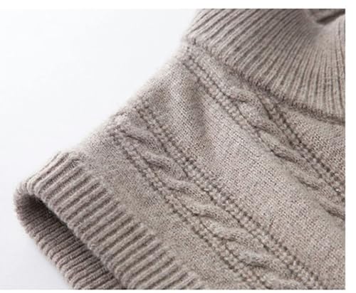 Dcvmvmn Men's Cashmere Cardigan Vest Full Zip Up Knitted Sweater Vest Knitted Thickened Zipper Warm Vest3