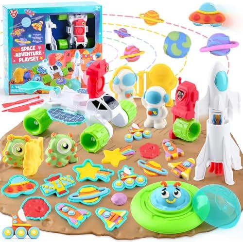 PLAY Color Dough Sets for Kids, Space Planets Theme Sensory Dough...