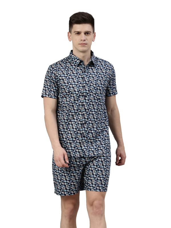 joven Men's Printed Navy Graphic CO-Ords Set,100% Cotton,Super Soft Ultra Light Fabric,Comfort Fit,Machine Wash,Unique Designs,Casual wear,Highly Durable,Sleep wear-picture-22