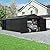 Domi 12’x20’ Outdoor Metal Garage Shed, All Weather Enclosed Carport with Sidewalls & 2 Lockable Doors, Extra Large Backyard Storage Shed for Car, Truck, Lawn Mower, 80MPH Wind Resistance, Dark Grey