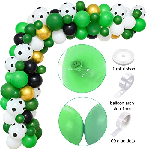 Winrayk Soccer Party Decorations Birthday Supplies Soccer Balloons Garland Arch Kit With Soccer Backdrop Tablecloth Champion Trophy Soccer Foil Balloon Men Teen Kids Soccer Birthday Party Supplies #TOP4