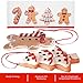 NorthPoleXpress Gingerbread Christmas Ornaments - Man, Boy, Girl Tree Candy Cane Cookie Rustic Vintage Christmas Decorations Set of 4 - Clay Hanging Ornaments with Gift Box