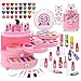 Produktbild balnore Kinderschminke Set Mädchen, 53PCS Schminkkoffer Mädchen Waschbar Kinder Schminkset Mädchen Spielzeug ab 4 5 6 7 8+ Jahre Geschenk für Geburtstag Halloween Karneval Weihnachten