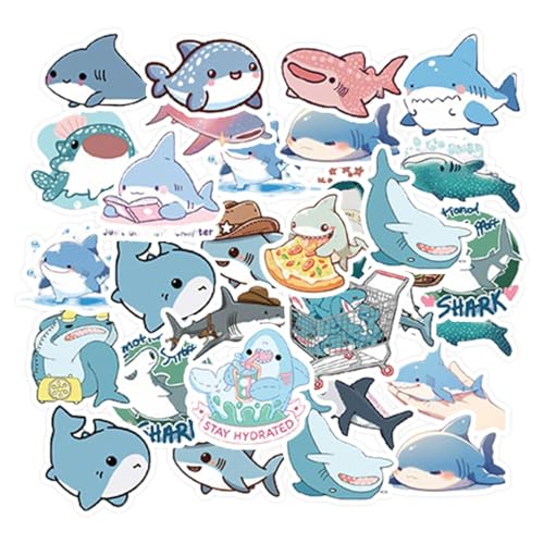 ATBUSS 92 Pegatinas Divertidas De Tiburones, Suministros De Recompensa para Niños, Decoración De Juguetes para Libros, Pegatinas Creativas Multiusos.
