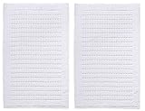 Berrnour Home Solomon Collection Turkish Cotton 20-Inch-by-31-Inch Bath Mat Towel (Pure White, 2 Pack)