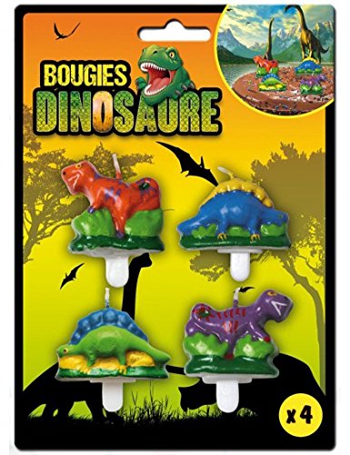 Dinosaur Candeline di compleanno (x4)