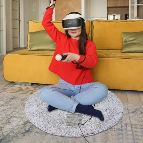 Image of VR MAT Virtual Reality Gear Gaming Mat | Non Slip, Comfortable Cushion Long Hair Floor Mat for Position Orienting | Foam Anti Fatigue Mats | Premium Accessories for Game Room | PSVR FR XR AR