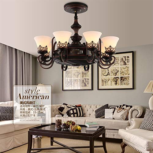 SOLUCKY Modern Steampunk Light Chandelier with Remote Control, Negative Ion Invisible Ceiling Fan Light for Lighting, Fans and Clean Air steampunk buy now online SOLUCKY Modern Steampunk Light Chandelier with Remote Control, Negative Ion Invisible Ceiling Fan Light for Lighting, Fans and Clean Air steampunk buy now online
