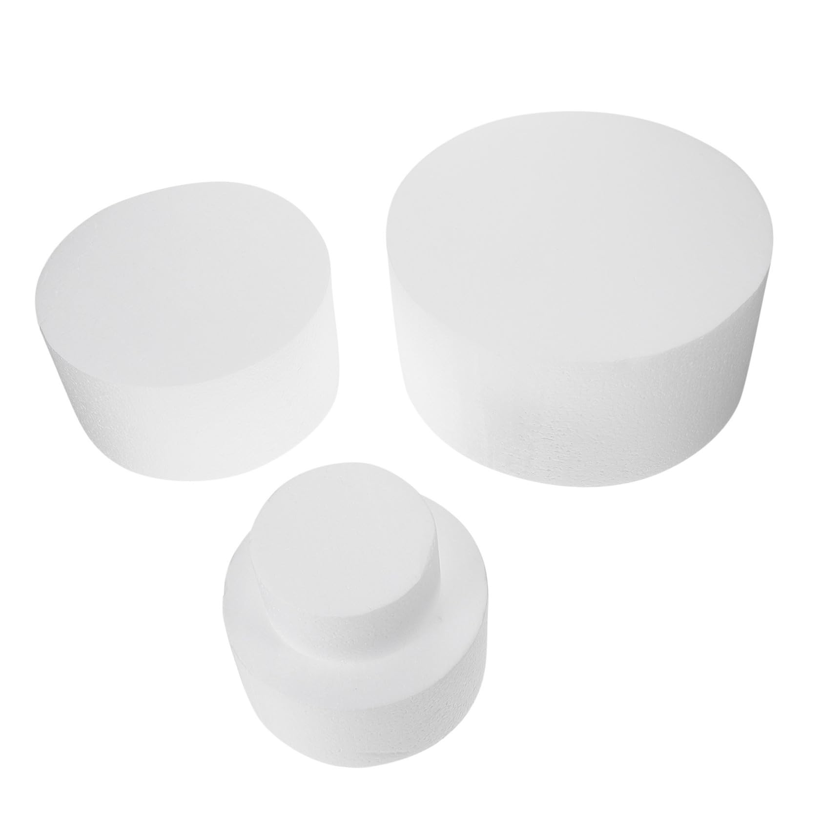 Kit de mannequins gâteau ronds en mousse blanche pour entraînement pâtisserie (4 pièces)