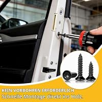 XRXYMQ 80 Stück Torx Holzschrauben M4 × 25 mm Edelstahl 304 Schwarz – Ansicht 3