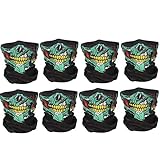 8 Pzas Pasamontañas De Calavera Ciclismo Máscaras Elástica De Media Cara Transpirable Yoga,Senderismo,Equitación,Ciclismo,Montar En Moto…