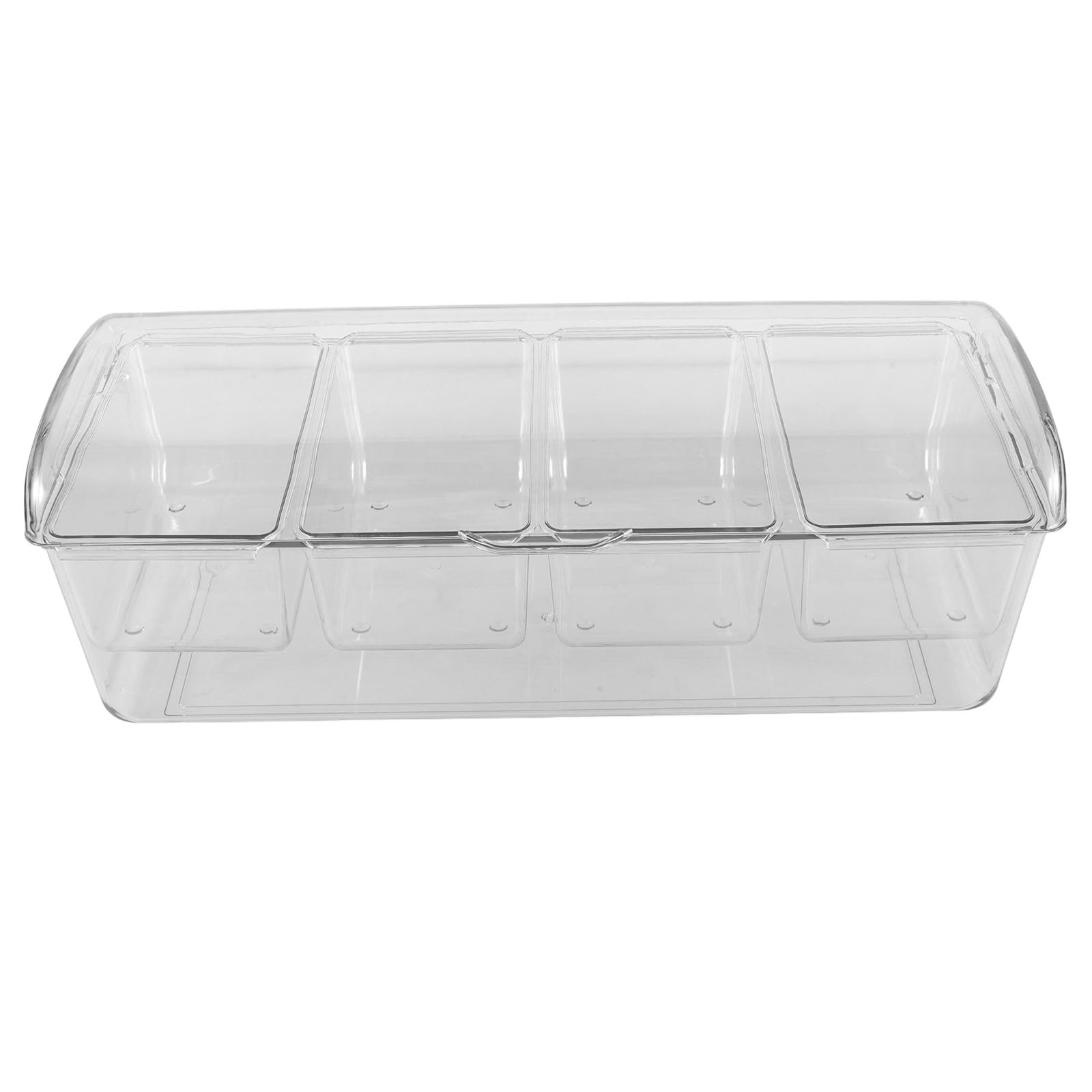 Salatbehälter aus Kunststoff tragbare Aufbewahrungsbox und Transparentem Design mit 4 Fächern für Lebensmittel für Picknick und Familienausflüge