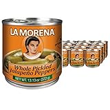 La Morena Jalapeno Peppers, Whole, 13.13 Ounce (Pack of 12)