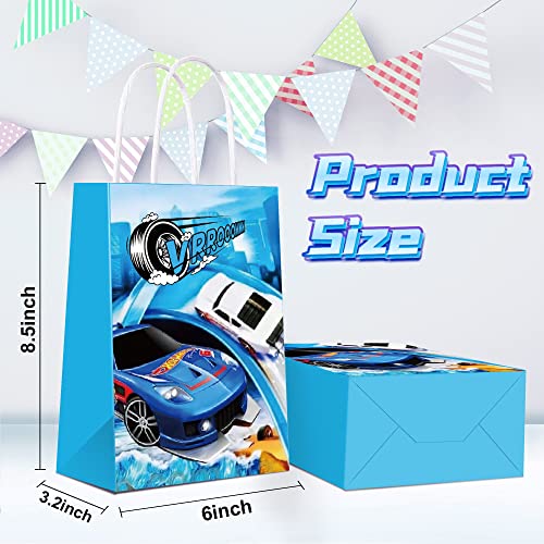24 Pcs Hot Cars Party Favor Gift Bags Party Supplies/Candy Bags, Tote Bags, Gift Bags For Kids Paper Favor Packs Adults Birthday Party Decora #TOP1