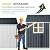 Breezz 8X10FT Outdoor Steel Storage Shed with Clear Window, Lockable Doors, Weather-Resistant Metal Tool Shed for Garden, Backyard, Patio, and Utility Storage.Nightblue