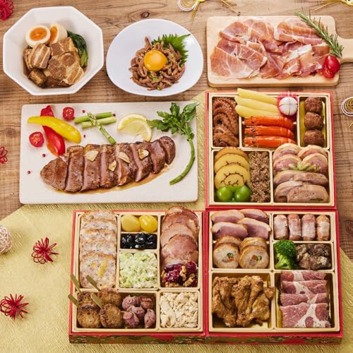 (12月29日〜12月31日お届け) 板前魂の肉三昧おせち 板前魂 肉おせち 和洋風 ローストビーフステーキ 豚角煮 ユッケ風ローストビーフ 生ハム付 3人前 30品目