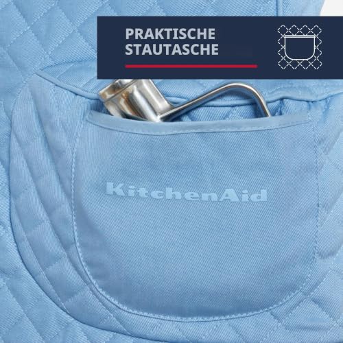 KITCHENAID Abdeckung mit Kippkopf, solide Standmixer-Abdeckung mit Aufbewahrungstasche, gesteppt, 100% Baumwolle, blauer Samt, 36,6 x 45… – Ansicht 4