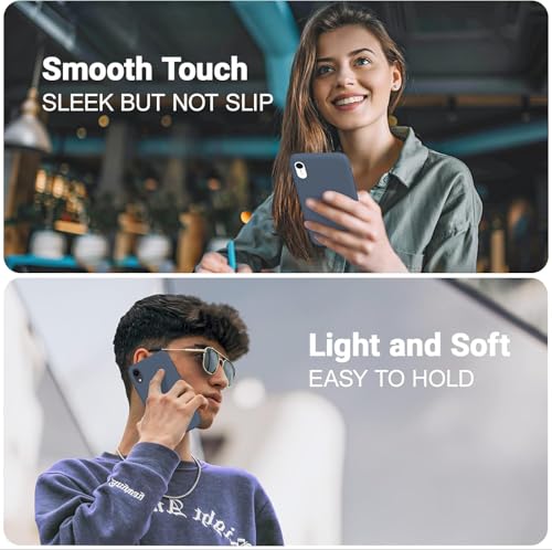 Image of VONZEE Anti Scratch Semi Translucent Cover for iPhone XR Case, Premium PC + TPU Phone Cases Drop Proof, Slim Anti Yellowing Never Yellowing Shockproof